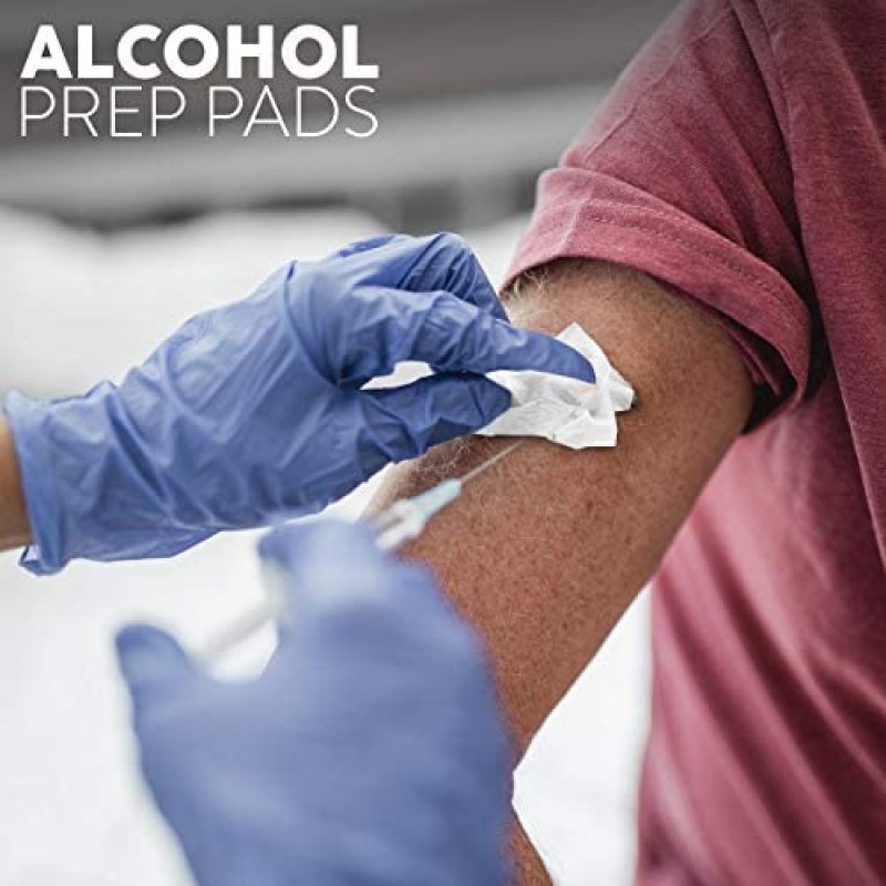 Almohadillas de preparación con alcohol Care Touch, medianas, de 2 capas, 400 toallitas