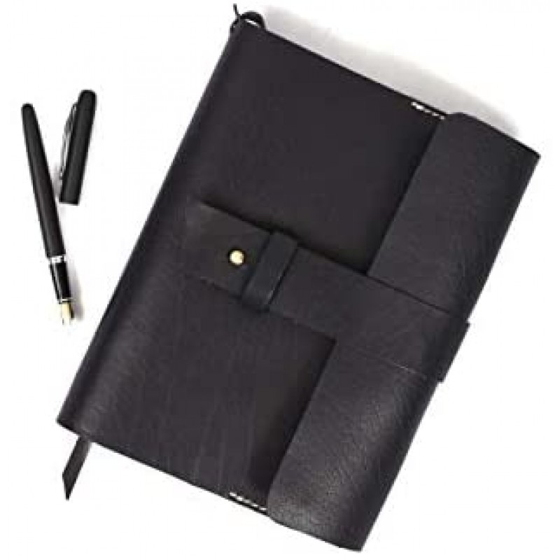 Aaron Leather Journal Cuaderno de escritura recargable, cuaderno de viajero, 200 páginas, 7,5 x 5,5 de Aaron Leather Goods (recambio)