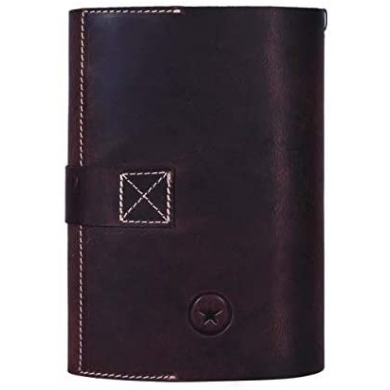 Aaron Leather Journal Cuaderno de escritura recargable, cuaderno de viajero, 200 páginas, 7,5 x 5,5 de Aaron Leather Goods (recambio)