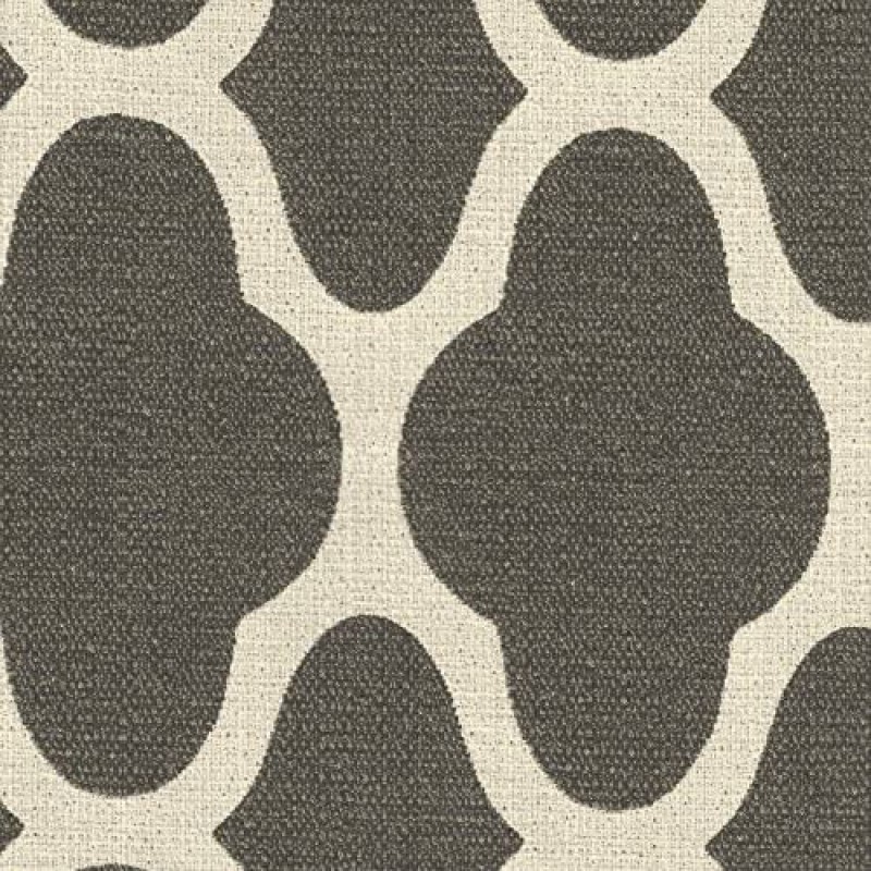 HomePop Parsons - Juego de 2 sillas de comedor tapizadas clásicas, color gris y crema geométrico