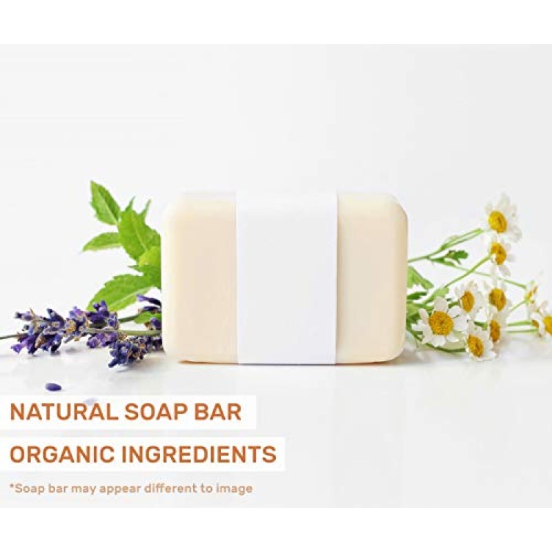 Colección de jabón en barra hidratante para el cuerpo, 6 piezas de O Naturals. Jabón de manos, jabón para el acné Ingredientes orgánicos 100% naturales y aceites esenciales terapéuticos. 