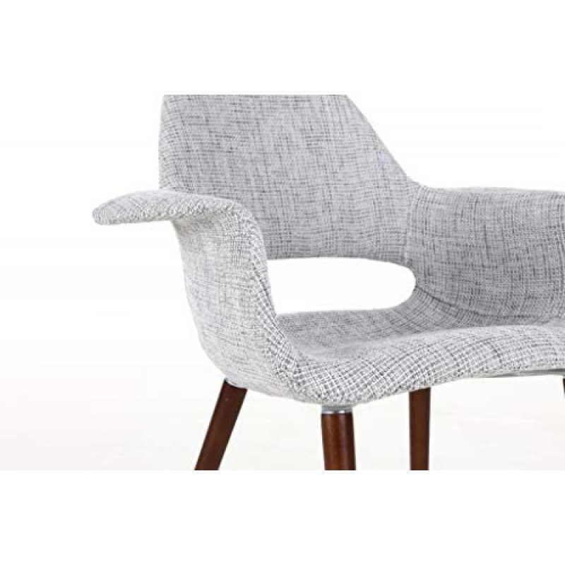 Phoenix Home Chinook - Sillón con tapicería de tela de sarga estampada, juego de 2, gris invierno