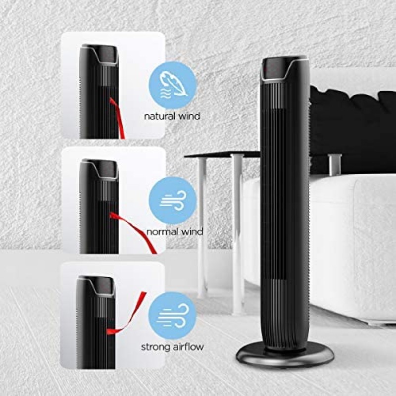 PELONIS FZ10-19JR Ventilador de torre, 36 pulgadas, negro