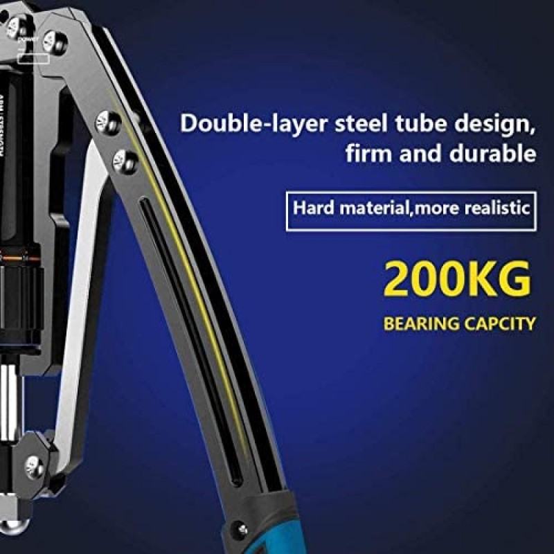 unhg Ejercitador de brazo giratorio de potencia hidráulica ajustable, 22-440 libras, expansor de pecho para el hogar, entrenamiento muscular de hombros, equipo de ejercicios, fortalecedor de ejercicio mejorado, barra de agarre, constructor abdominal