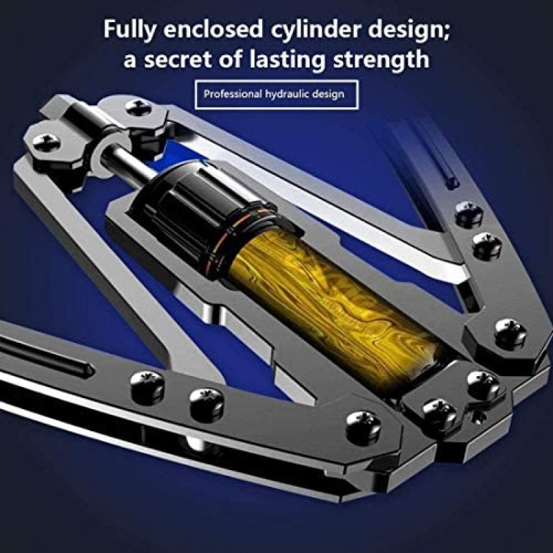 unhg Ejercitador de brazo giratorio de potencia hidráulica ajustable, 22-440 libras, expansor de pecho para el hogar, entrenamiento muscular de hombros, equipo de ejercicios, fortalecedor de ejercicio mejorado, barra de agarre, constructor abdominal