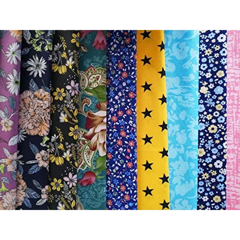 4 "x 4" (10 x 10 cm) 200 piezas 100% tela de algodón precortada, paquetes de tela cuadrados para coser colchas, agarraderas, bricolaje y acolchar principiantes