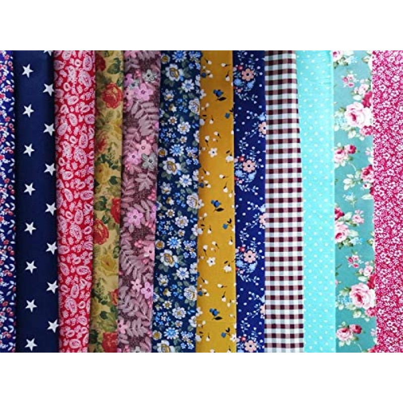 4 "x 4" (10 x 10 cm) 200 piezas 100% tela de algodón precortada, paquetes de tela cuadrados para coser colchas, agarraderas, bricolaje y acolchar principiantes