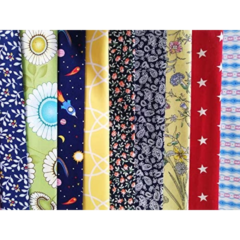 4 "x 4" (10 x 10 cm) 200 piezas 100% tela de algodón precortada, paquetes de tela cuadrados para coser colchas, agarraderas, bricolaje y acolchar principiantes