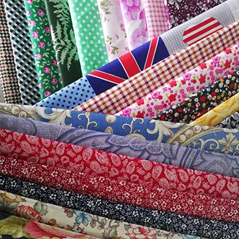 4 "x 4" (10 x 10 cm) 200 piezas 100% tela de algodón precortada, paquetes de tela cuadrados para coser colchas, agarraderas, bricolaje y acolchar principiantes