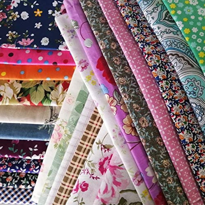 4 "x 4" (10 x 10 cm) 200 piezas 100% tela de algodón precortada, paquetes de tela cuadrados para coser colchas, agarraderas, bricolaje y acolchar principiantes