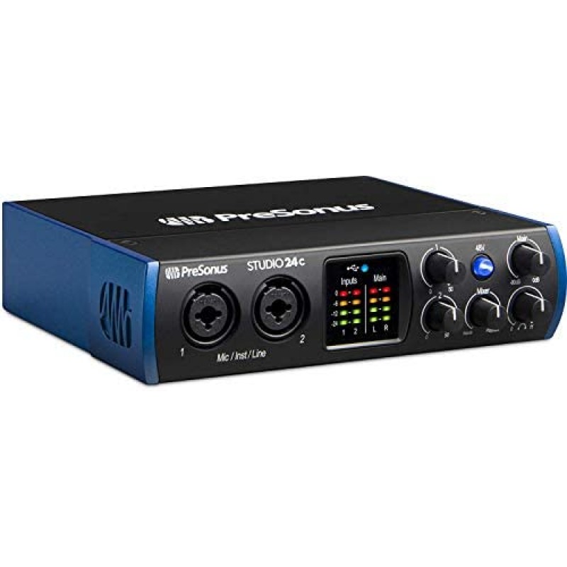 PreSonus Studio 24c 2x2 USB tipo C interfaz de audio/MIDI paquete de estudio con paquete de software Studio One Artist