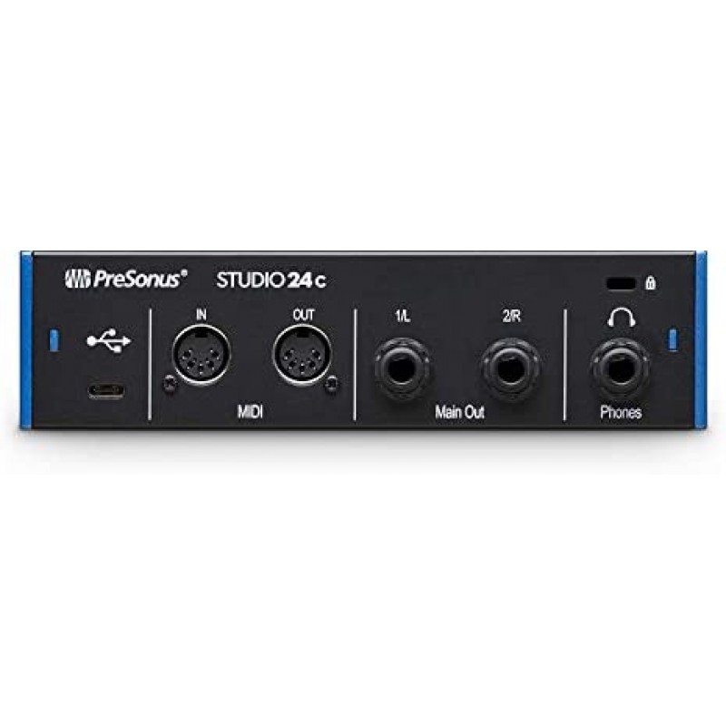 PreSonus Studio 24c 2x2 USB tipo C interfaz de audio/MIDI paquete de estudio con paquete de software Studio One Artist