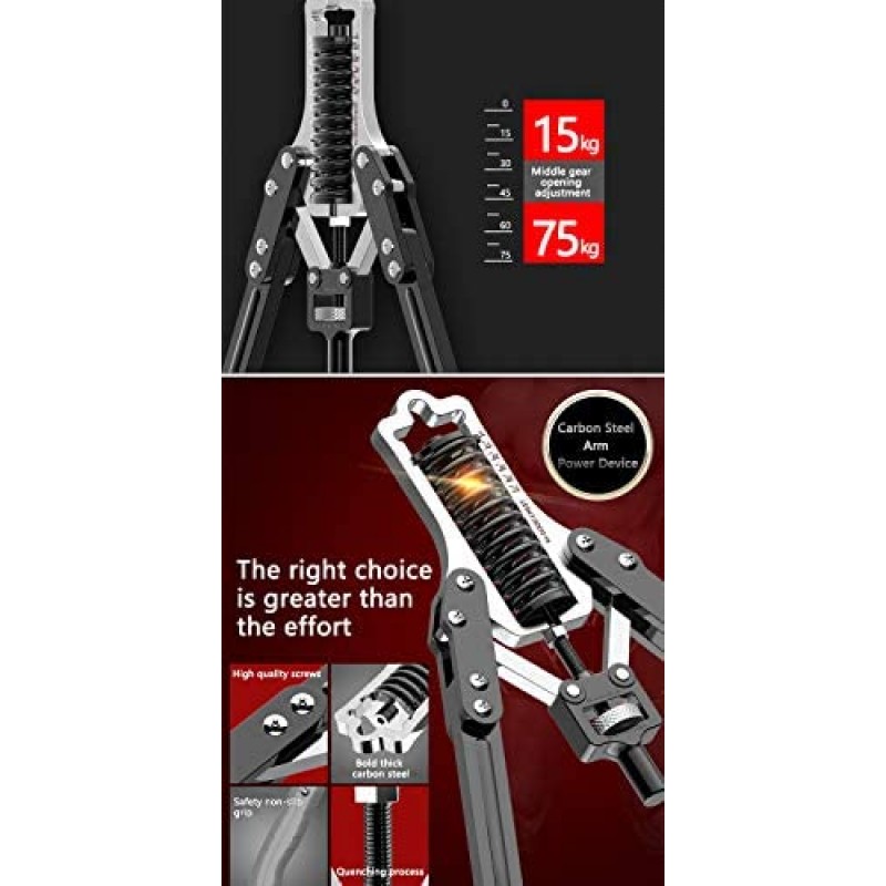 DIBALA Ejercitador de Antebrazo con Resistencia Ajustable, expansor de Pecho en casa, Entrenamiento Muscular de Hombro, Equipo de Ejercicios, Ejercicio Mejorado para Brazos, Entrenamiento de Fuerza, máx.