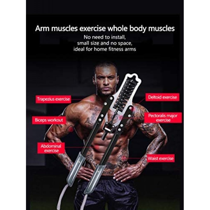 DIBALA Ejercitador de Antebrazo con Resistencia Ajustable, expansor de Pecho en casa, Entrenamiento Muscular de Hombro, Equipo de Ejercicios, Ejercicio Mejorado para Brazos, Entrenamiento de Fuerza, máx.