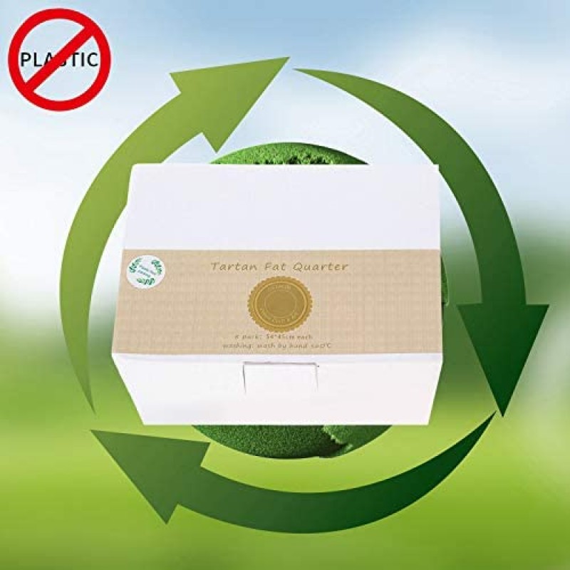 Patrones navideños de tartán de tela de algodón - Selección de 8 piezas de diferentes cuadros para manualidades | Bricolaje | Costura | Álbumes de recortes | Acolchar | Retazos | Máscaras faciales y más 21,3 x 17,7 pulgadas