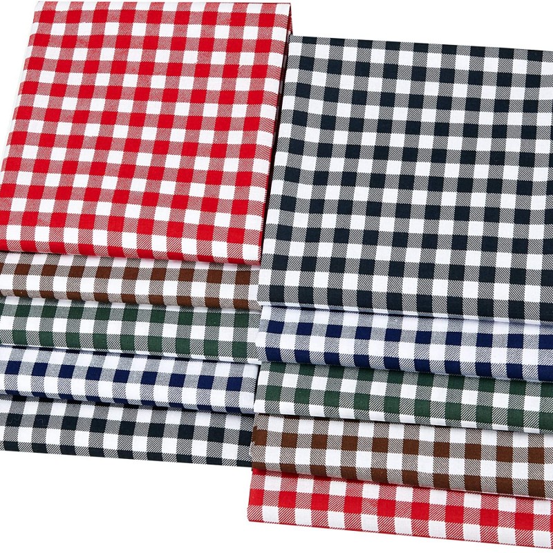 10 Piezas de Tela de Algodón a Cuadros de Búfalo Navideño de 20 x 20 Pulgadas, 5 Colores, Tela de Acolchado con Impresión Navideña, Cuadrados, Tela de Patchwork de Costura a Cuadros en Blanco y Negro, Tela Navideña DIY para Suministros de Manualidades 10 Piezas de Tela de Algodón a Cuadros de Búfalo Navideño de 20 x 20 Pulgadas, 5 Colores, Tela de Acolchado con Impresión Navideña, Cuadrados, Tela de Patchwork de Costura a Cuadros en Blanco y Negro, Tela Navideña DIY para Suministros de Manualidades