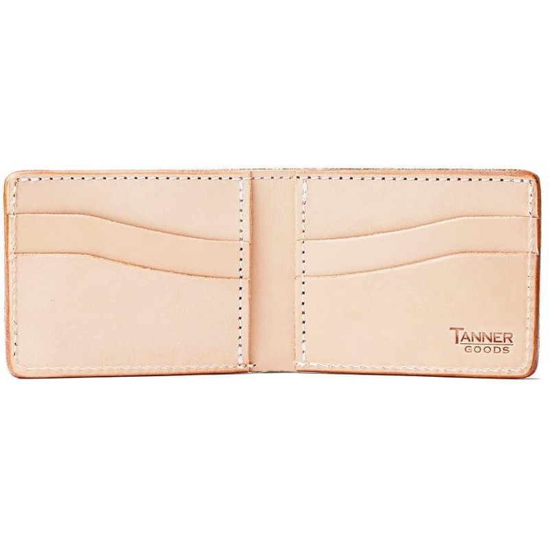 Productos curtidores | Cartera plegable tradicional con 4 ranuras para tarjetas, cuero natural
