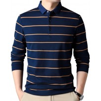 Camiseta polo de manga larga con cuello y corte en...