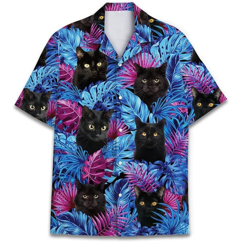 Camisas hawaianas de caballo divertido para hombres y mujeres, amor carreras de caballos hawaiano verano manga corta casual ajuste relajado con botones Camisas hawaianas de caballo divertido para hombres y mujeres, amor carreras de caballos hawaiano verano manga corta casual ajuste relajado con botones