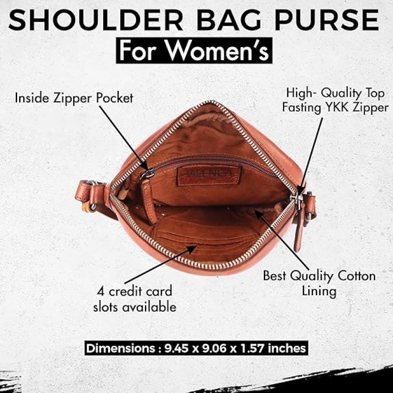 Bolsas cruzadas redondas de cuero genuinas para mujeres, bolso para mujeres Crossbody monedero de moda casual