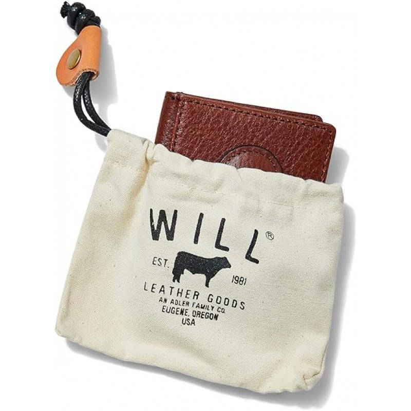 Verros artículos de cuero clásico cuero dinero clip billetera de billetera