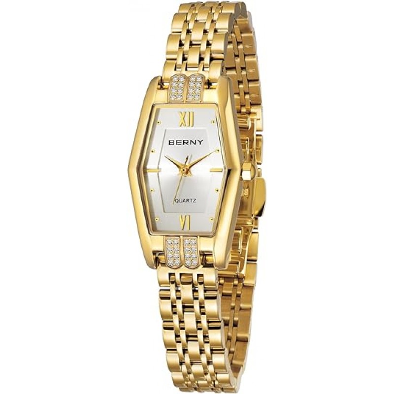 Berny Gold Watches for Women Dainty Hexagon Ladies...