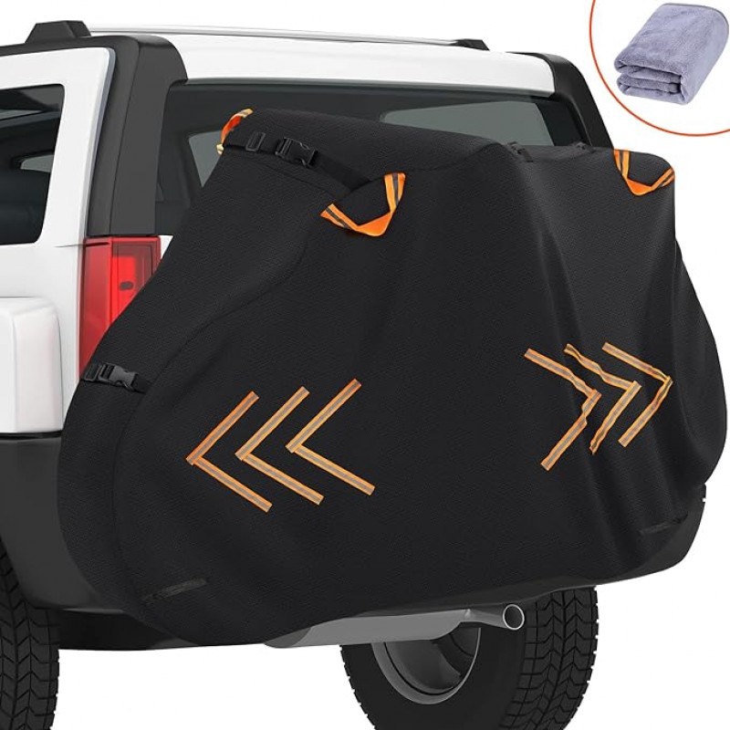 Cubierta de bicicleta para el transporte en la rej...