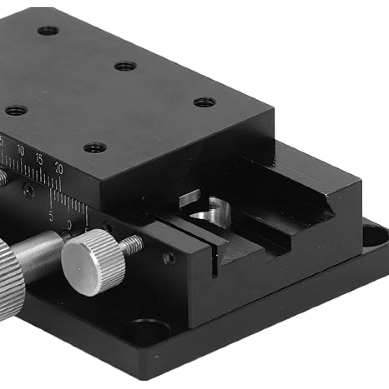 X Etapa lineal Rotación de engranajes X Etapa lineal X Manual de mesa deslizante Control de plataforma de plataforma precisa con escala para medir instrumento (60x40 mm)