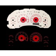 Panel de instrumento inverso de color blanco/rojo ...