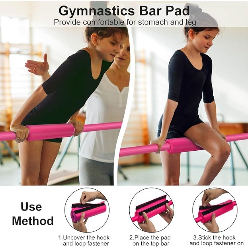 Barras de gimnasia expandible, altura ajustable bares horizontales de gimnasia, bar de entrenamiento junior niños de entrenamiento plegable bares de mono para niños