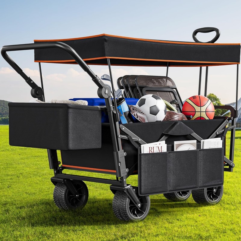 YITAHOME Carro plegable grande con toldo extraíbl...