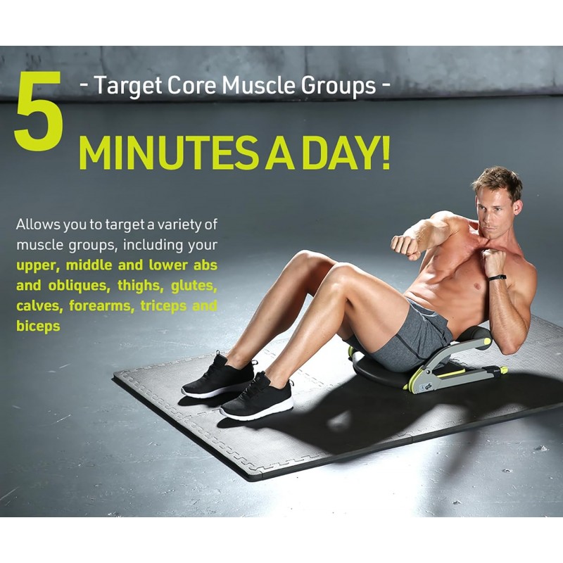 WONDER CORE SMART Equipo de ejercicio para sentarse, máquina de ejercicio abdominal para el hogar, máquina de abdominales para entrenamiento de estómago, equipo de fitness para entrenamiento de abdominales