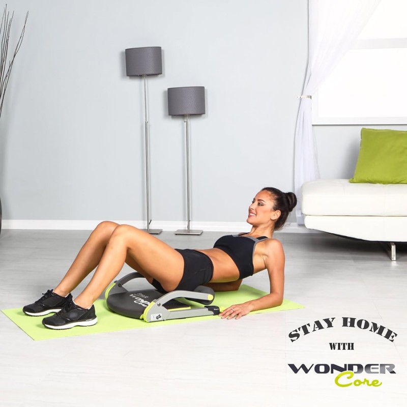 WONDER CORE SMART Equipo de ejercicio para sentarse, máquina de ejercicio abdominal para el hogar, máquina de abdominales para entrenamiento de estómago, equipo de fitness para entrenamiento de abdominales