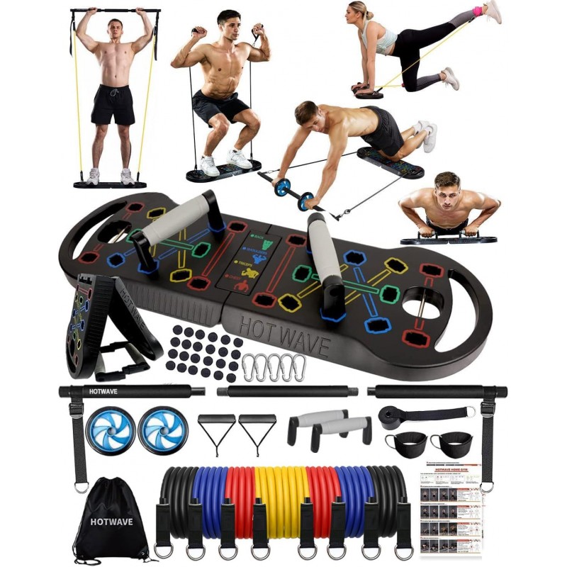 HOTWAVE Push Up Board Fitness, Barra de Push Up Pl...