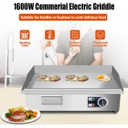 Plancha eléctrica comercial de 22",Plancha e...